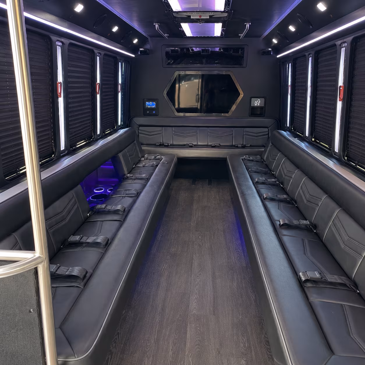 kentwood 18 passenger party bus interior