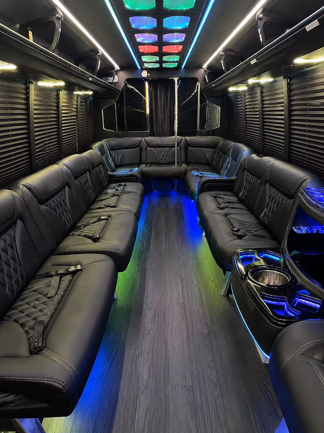 kentwood 20 passenger party bus interior