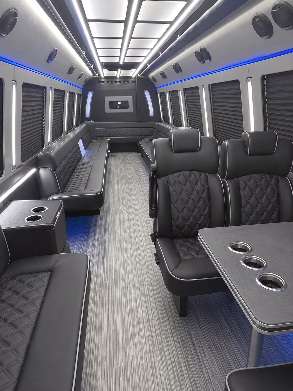 kentwood 25 passenger party bus inside