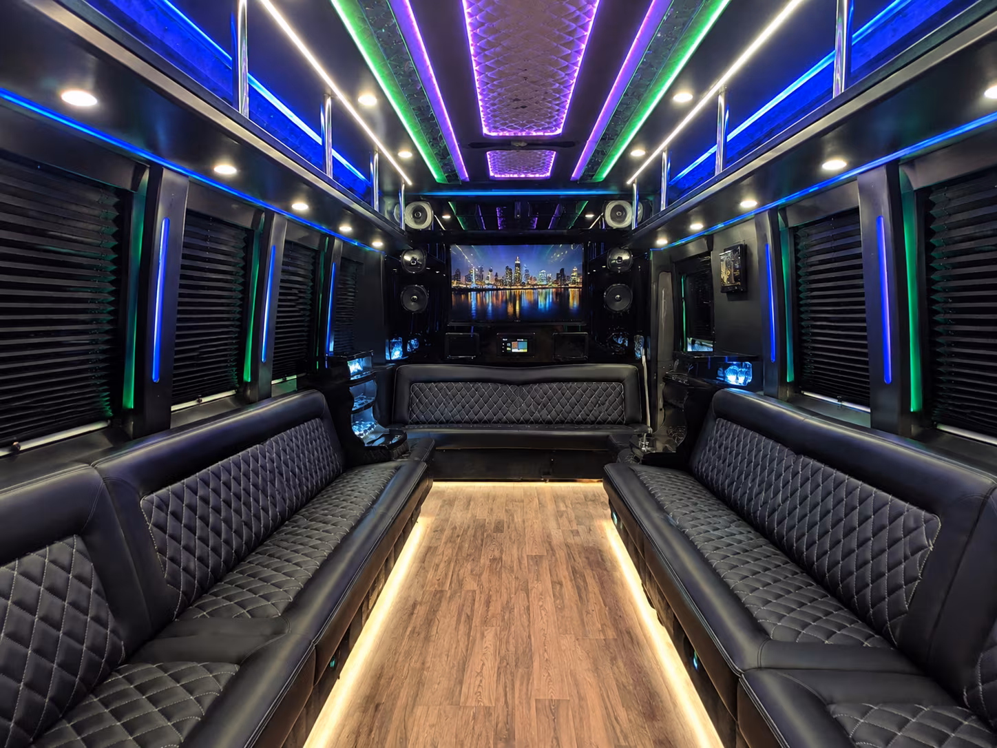 kentwood 25 passenger party bus interior