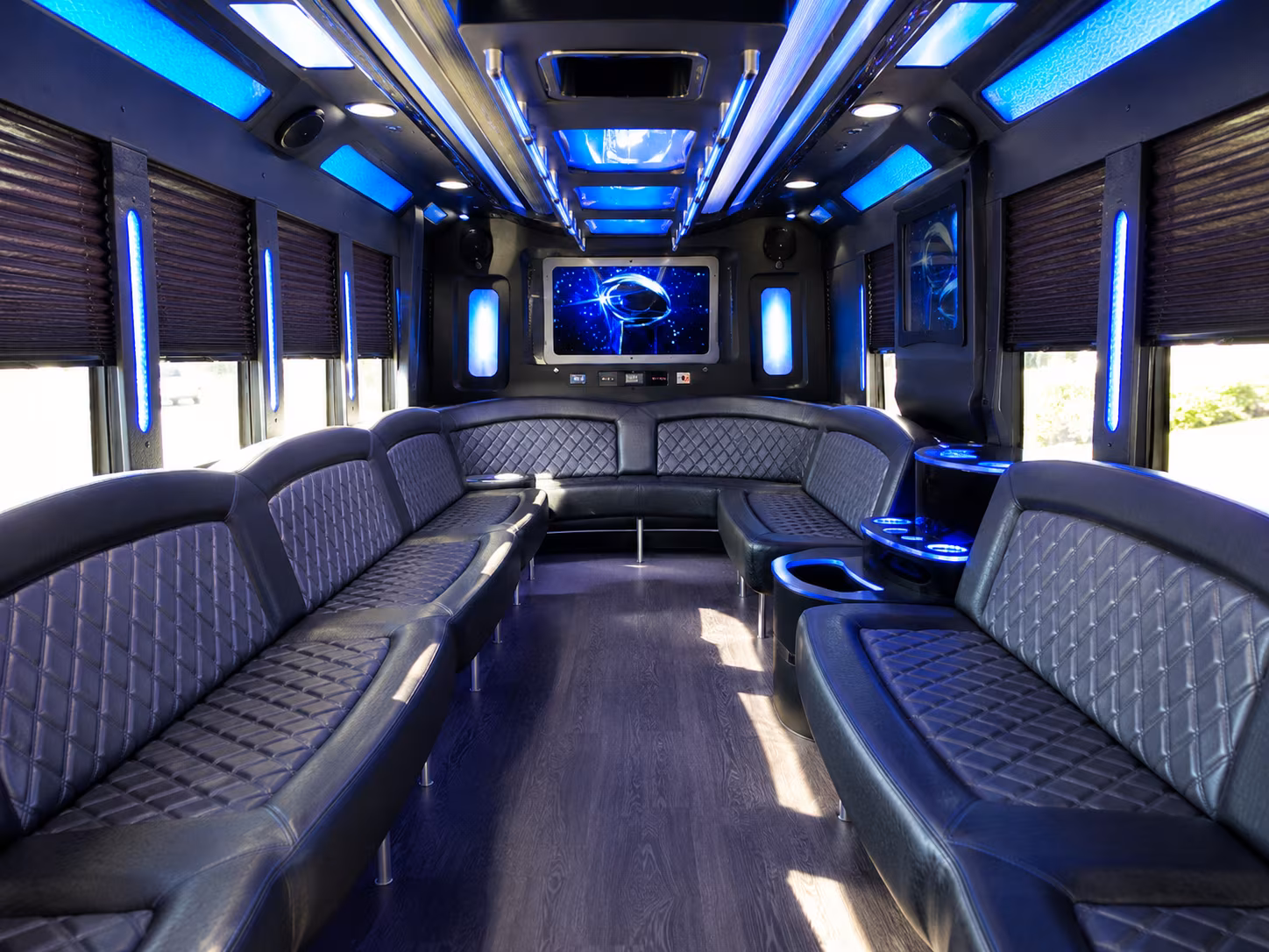 kentwood 28 passenger party bus inside