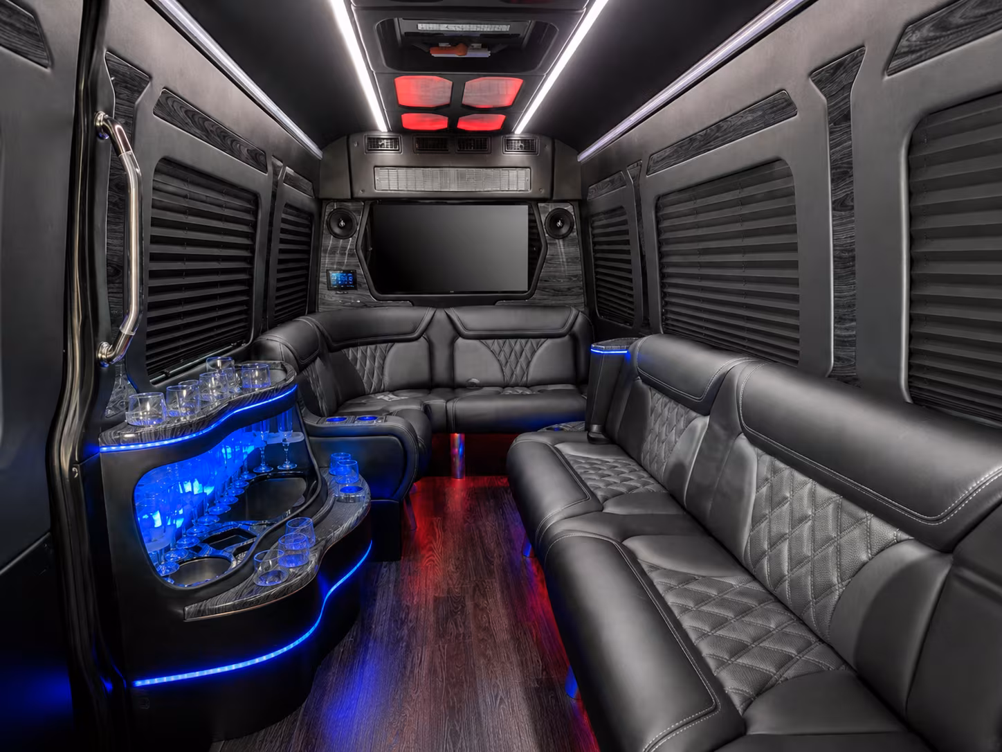 kentwood 30 passenger party bus interior