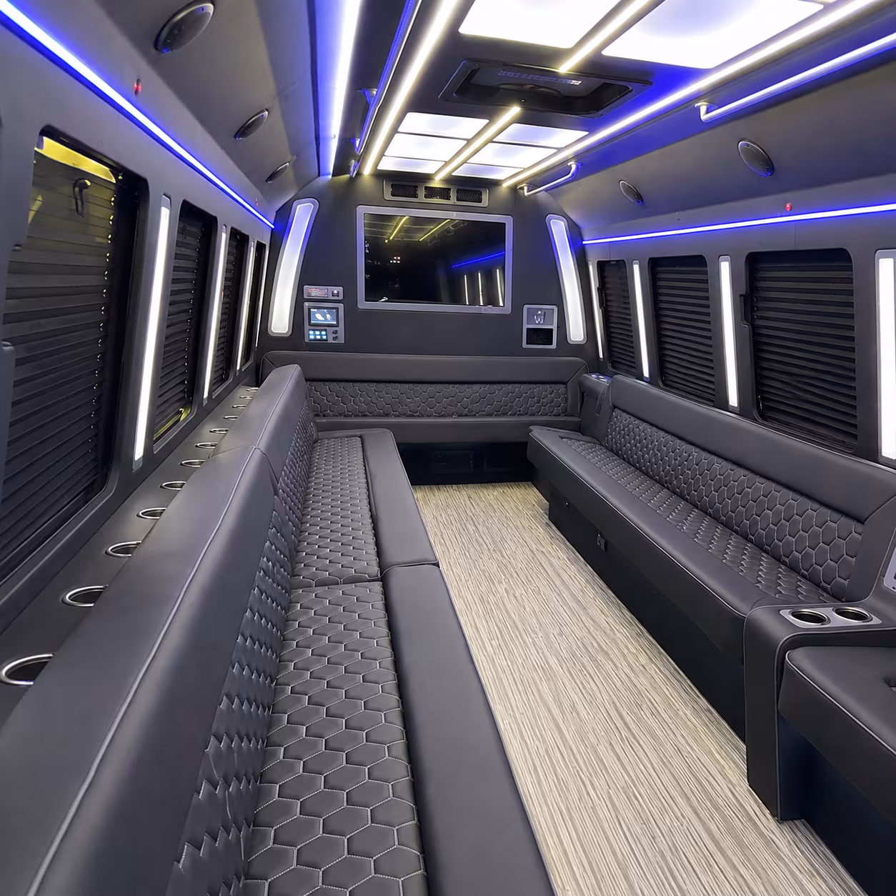 kentwood 40 passenger party bus inside