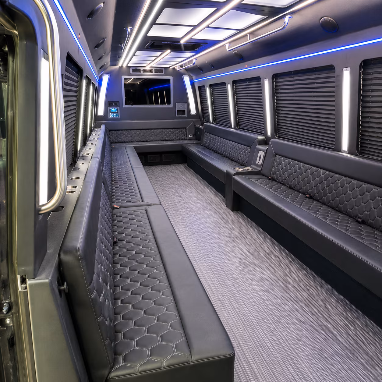 kentwood 40 passenger party bus interior