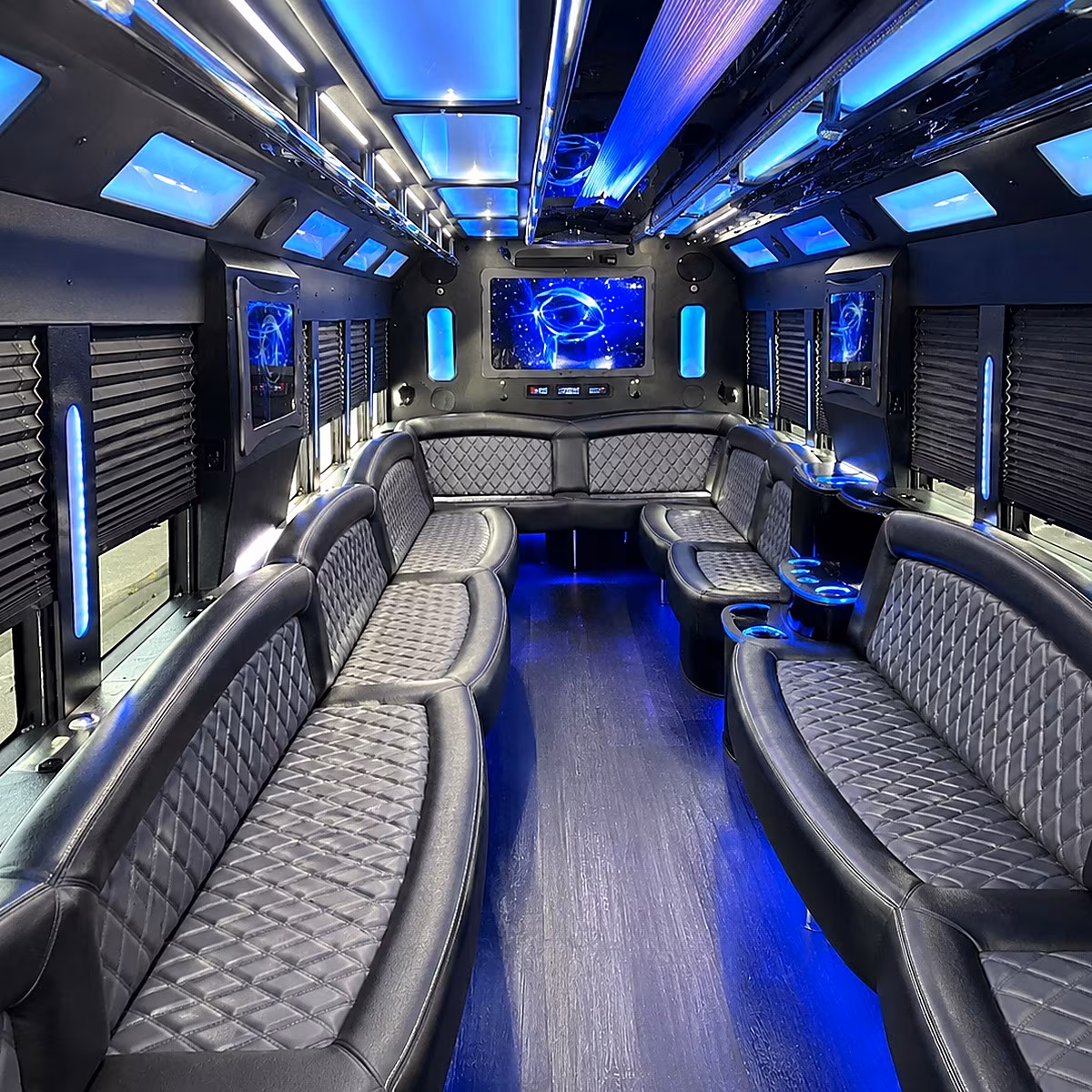kentwood 50 passenger party bus interior