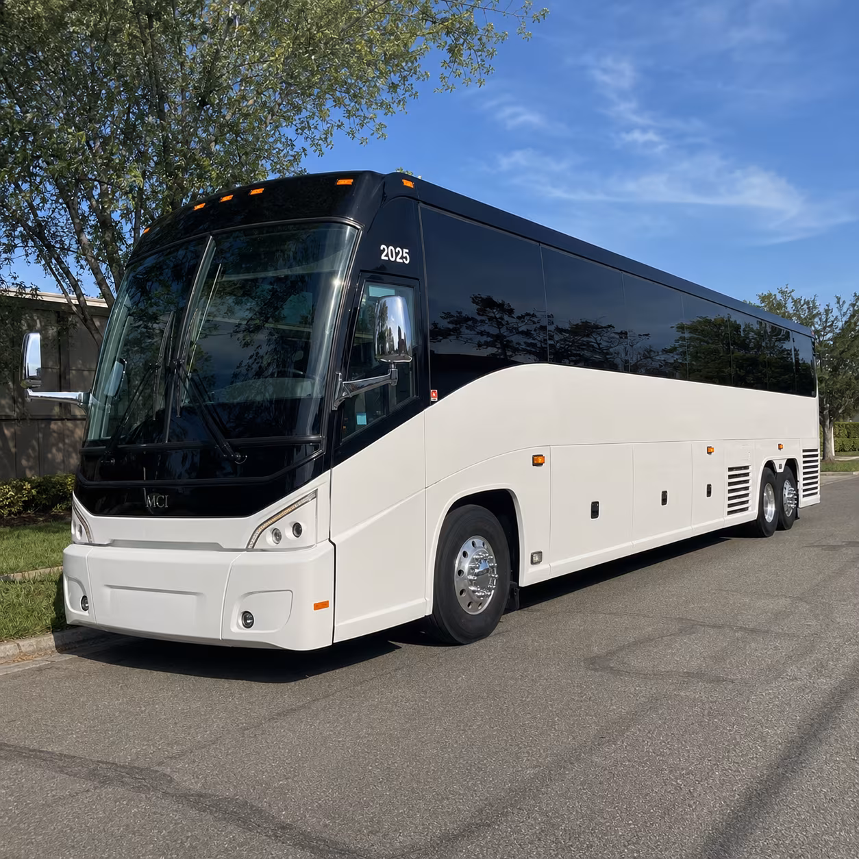 lansing charter bus rental exterior