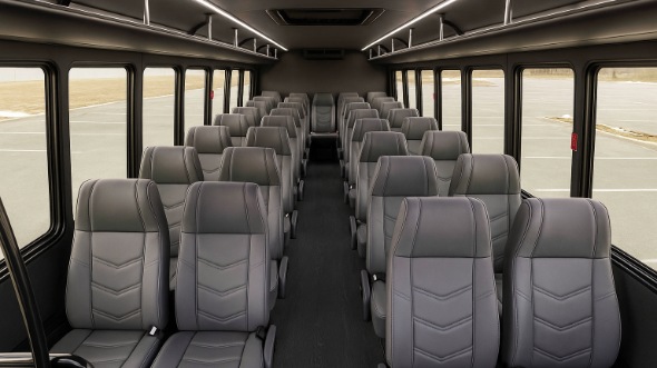 Interior of Charter Bus Company Kentwood's 18 Passenger Minibus in Kentwood