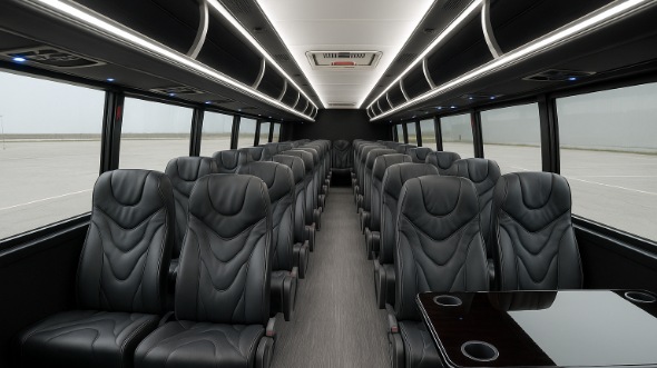 Interior of Charter Bus Company Kentwood's 28 Passenger Mini bus in Kentwood