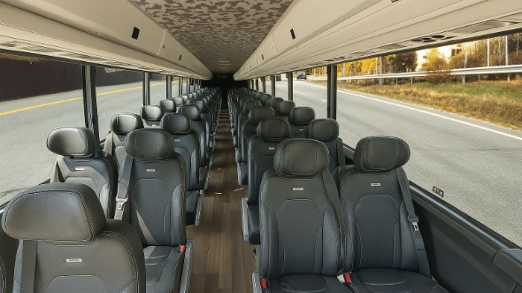 Interior of Charter Bus Company Kentwood's 30 Passenger Minibus in Kentwood