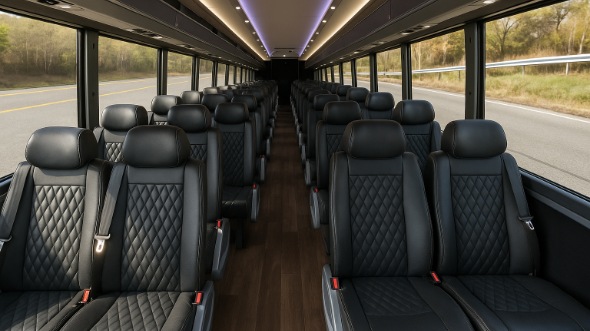 Interior of Charter Bus Company Kentwood's 35 Passenger Minibus in Kentwood
