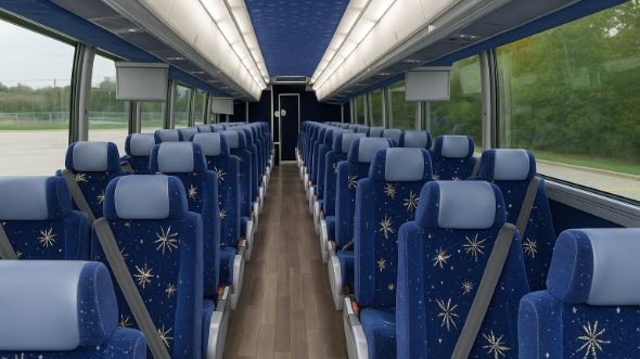 Interior of Charter Bus Company Kentwood's 50 Passenger Charter Bus in Kentwood
