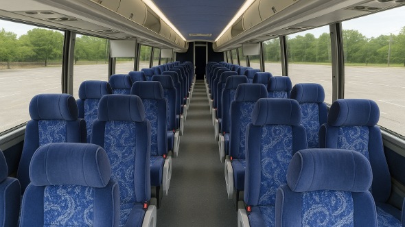 Interior of Charter Bus Company Kentwood's 54 Passenger Charter Bus in Kentwood