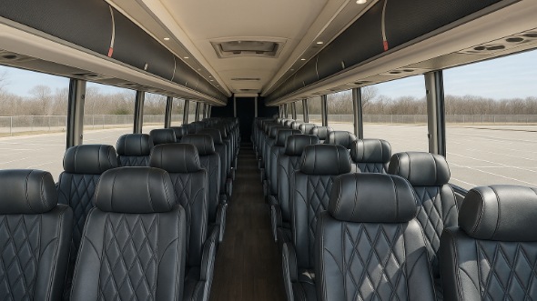 Interior of Charter Bus Company Kentwood's 56 Passenger Charter Bus in Kentwood