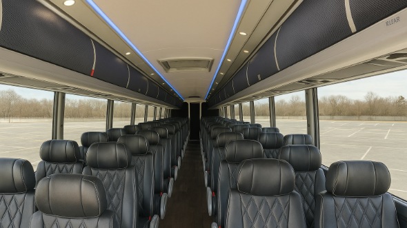 kentwood 50 passenger charter bus inside