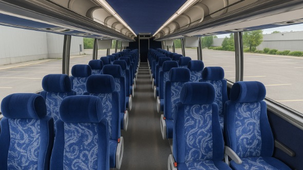 kentwood 55 passenger charter bus inside