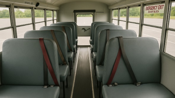 Interior of Charter Bus Company Kentwood's School Bus in Kentwood