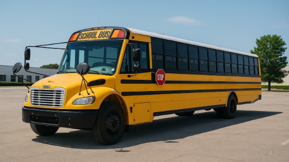 Exterior of Charter Bus Company Kentwood's School Bus in Kentwood