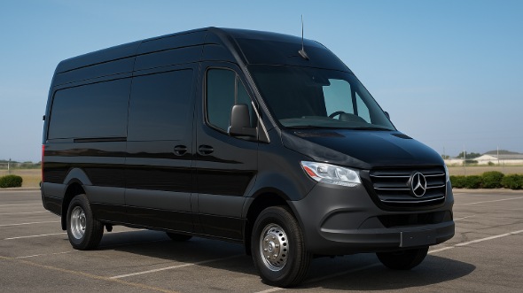 Exterior of Charter Bus Company Kentwood's Sprinter Van Rental With Driver in Kentwood